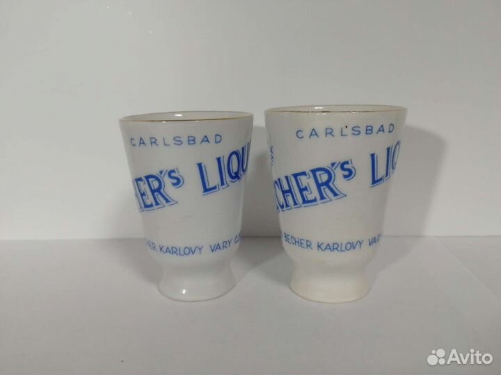 Рюмки ликерные, фарфор,Becher; Чехия