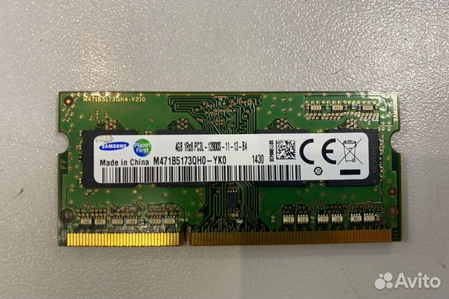 Опеpaтивнaя память DDR3l So-Dimm 4Gb Samsung