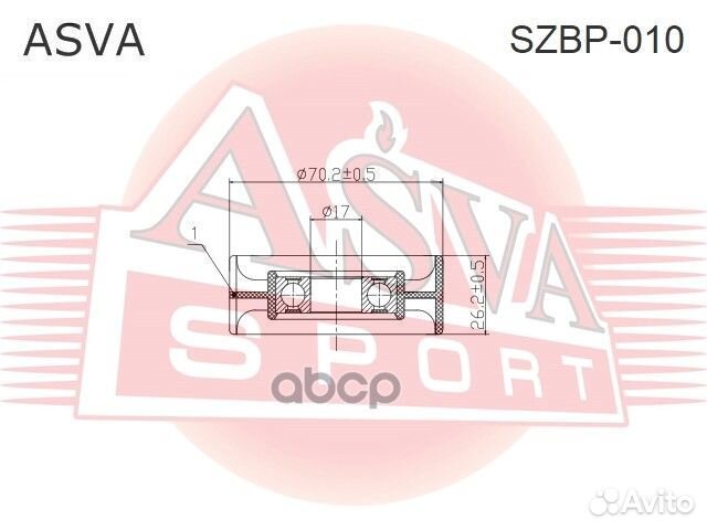 Ролик suzuki grand vitara/SX4 натяжн. szbp010 asva