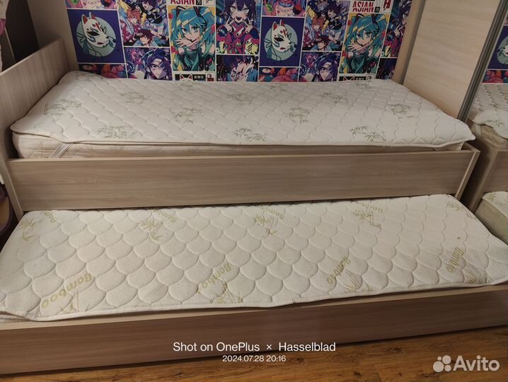 Детская двухярусная выдвижная кровать