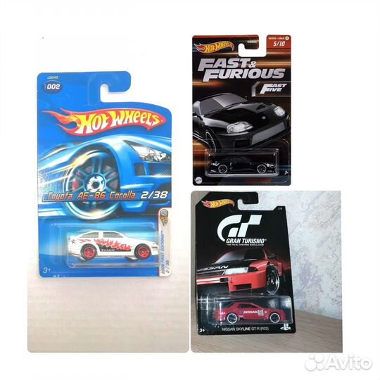 Hot wheels модели Nissan Toyota supra ae 86