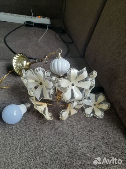 Люстра+лампа б/у