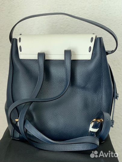 Рюкзак женский череный натуральная кожа италия