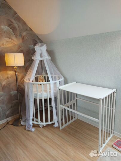 Детская овальная кроватка