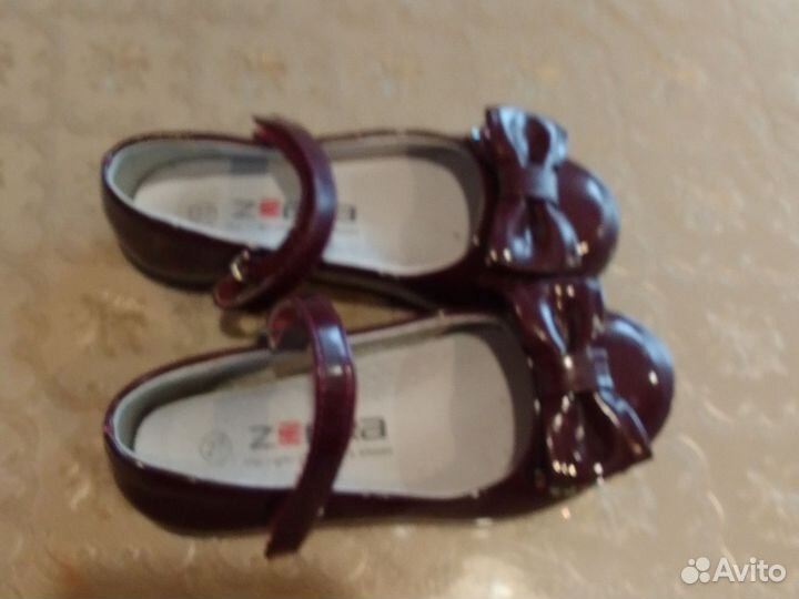 Туфли для девочки 27 размер бордо