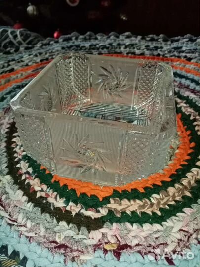 Ваза хрустальная - салатник СССР (конфетница)