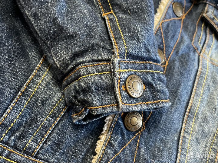 Джинсовая куртка теплая, на меху