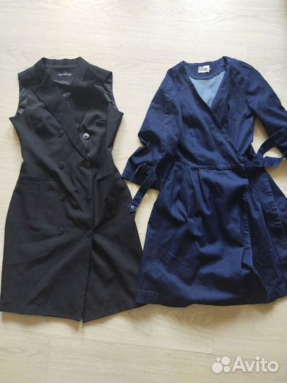 Вещи женские 44-46 (платья, брюки, жилеты, кожанка