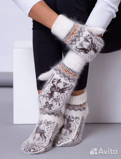 Варежки пуховые Носки пуховые