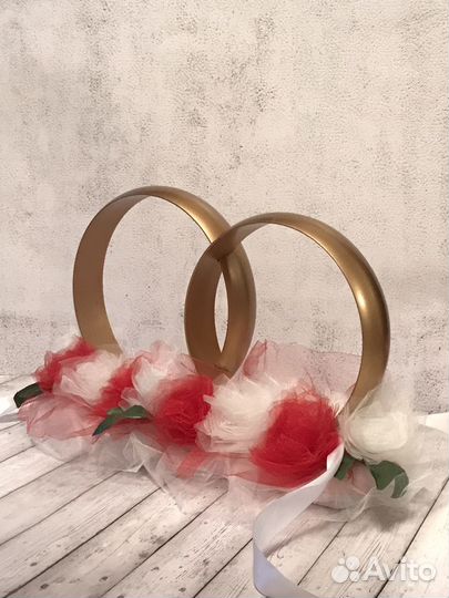 Свадебные украшения на машину кольца