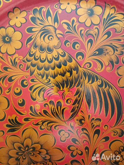 Тарелка - пано хохлома