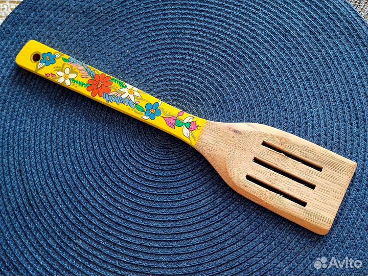 Лопатка деревянная расписная, бамбук