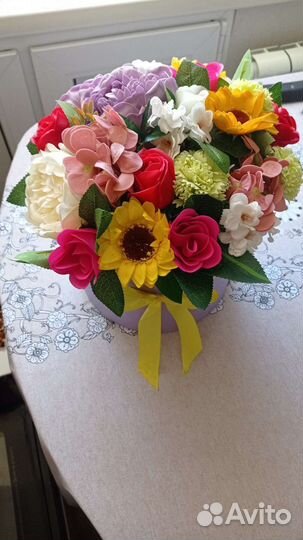 Букет цветов из мыла