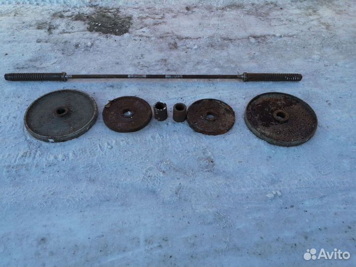 Штанга гриф блины бу