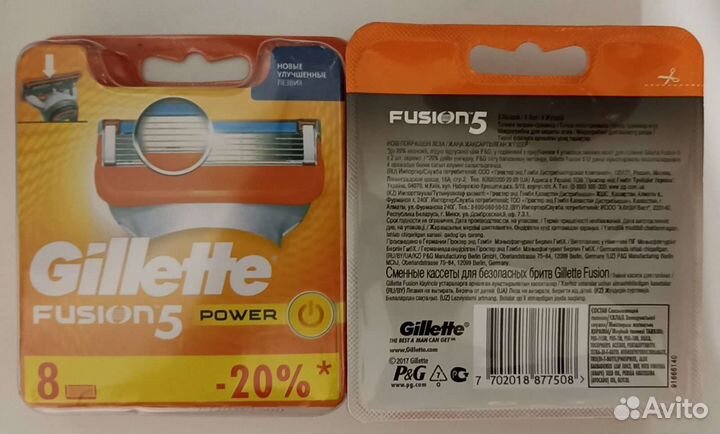 Оригинальные кассеты gillette