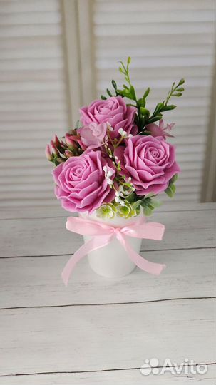 Мини букеты из мыла