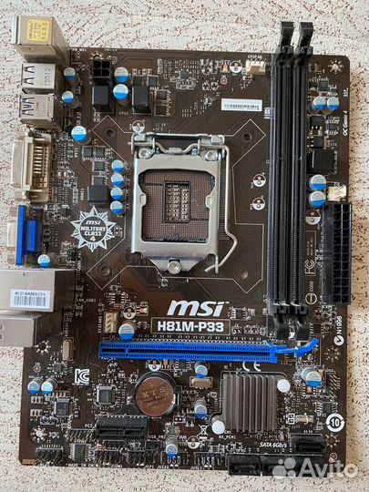 Материнская плата msi h81m-p33