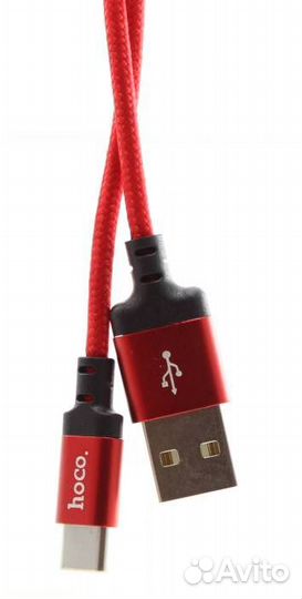 USB Кабель Type-C hoco X14, 1.5А, 1м. Красный