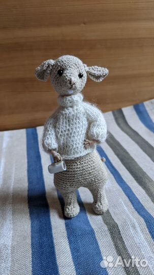 Вязанная игрушка Мышь