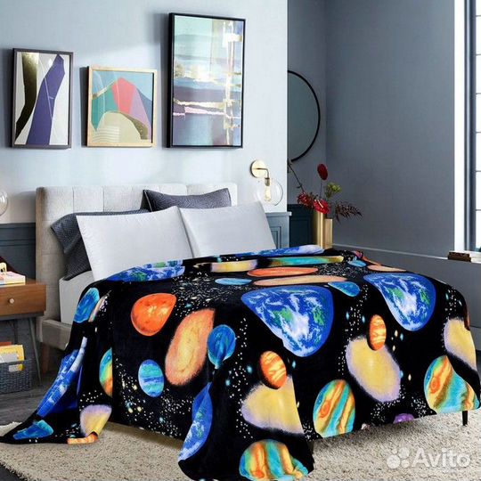 Плед 180х200см, велсофт, 280г/м, 100 полиэстер