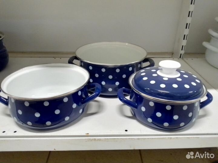 Набор кастрюль Моника, 1.5+2+3л, новый