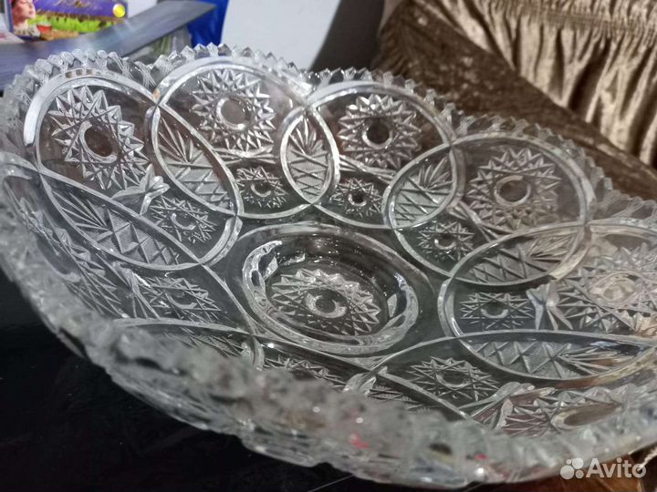 Ваза для фруктов хрусталь