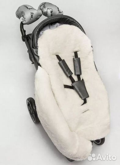 Зимний конверт в коляску на овчине