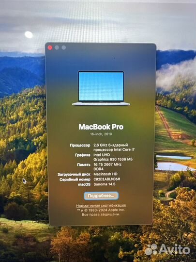 Apple macbook pro 16 2019