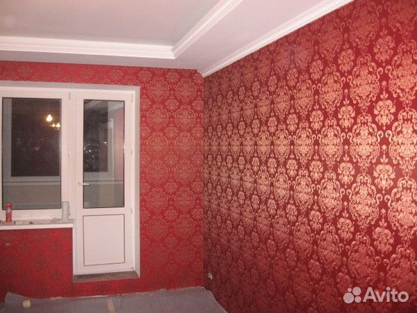 Обои, багеты, наливные полы, линолеум, плинтуса