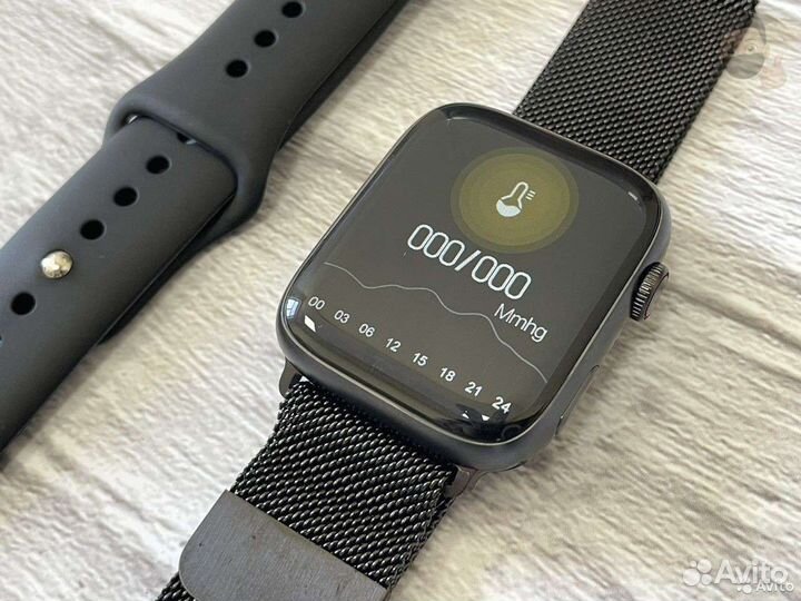 Apple Watch 7 space gray (безрамочные) 2 ремешка