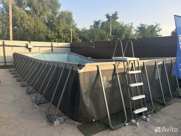 Каркасный бассейн прямоугольный бу