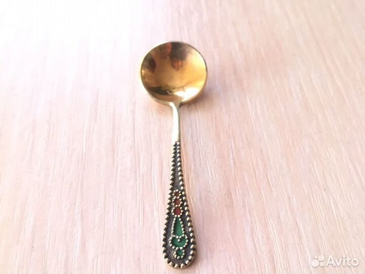 Солонка хрусталь с серебром и ложечкой