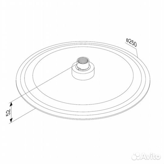 936050000 верхний душ Scandinavian Pure, круг, хр