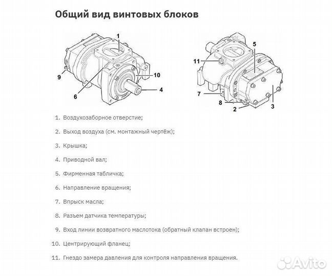 Винтовой блок Rotorcomp B101-VG V001