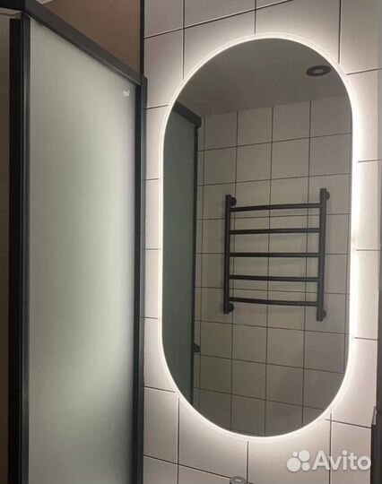 Зеркало капсула «парящее» с LED подсветкой