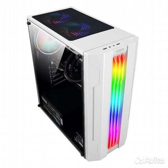 Белый игровой корпус Alseye Auro 3.0 с RGB