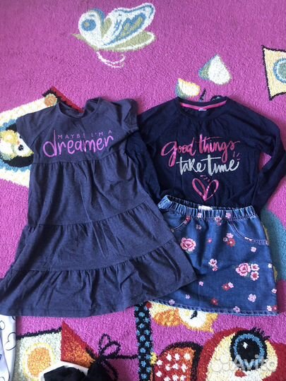 Пакет вещей на девочку 128р