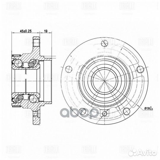 Ступица с подшипником BMW 3 E36/E46/Z3/Z4 91-05