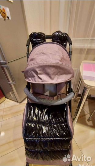 Детские санки коляска с колесами