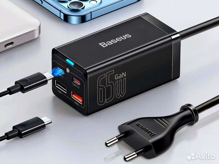 Зарядное устройство Baseus Gan 3 Pro 65W (новое)