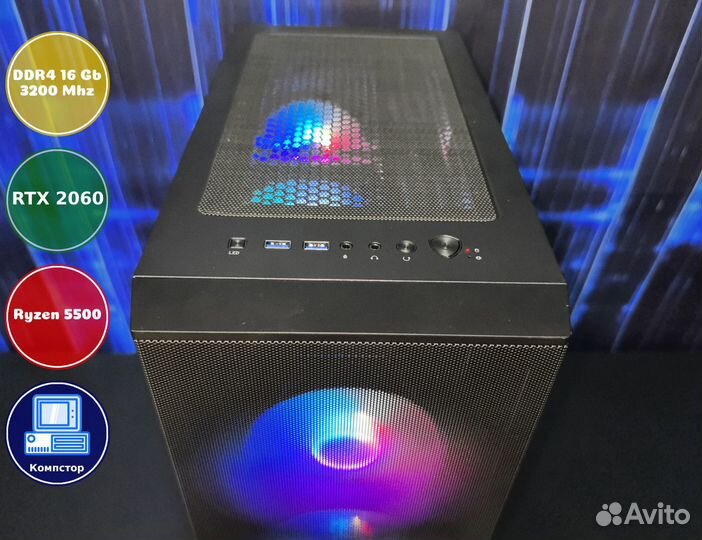Игровая станция AMD5500-RTX2060-16DDR4-FKE8730-A520