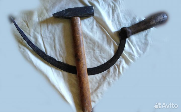 Серп СССР с инициалами