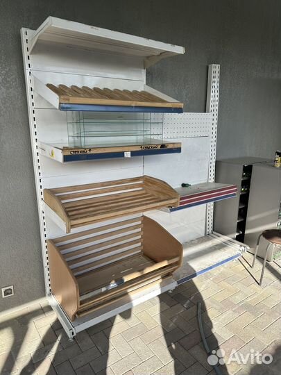 Стеллаж металлический торговый для магазина бу
