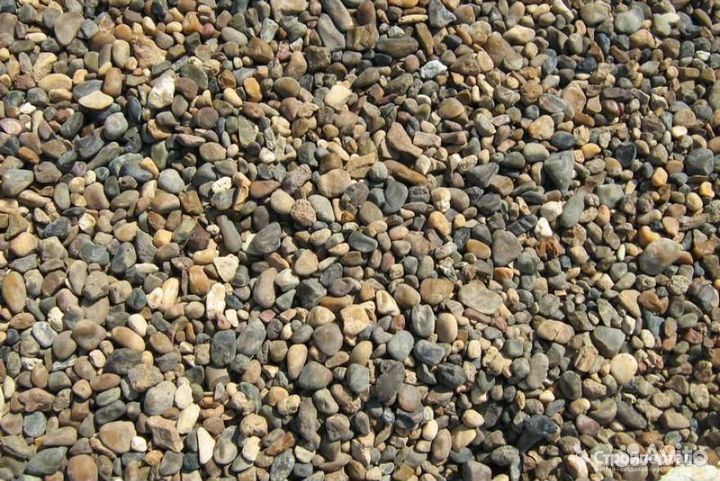 Речная галька цветная, фракция 5-20 мм в количеств