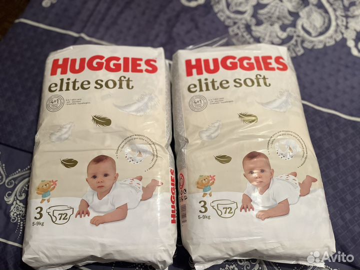 Подгузники Huggies Elite Soft 3