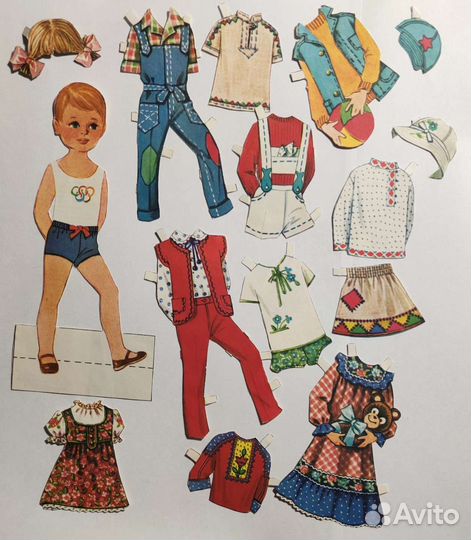 Бумажные куклы с наборами одежды из СССР