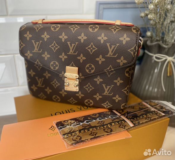 Сумка Louis Vuitton женская канва + натуральная ко