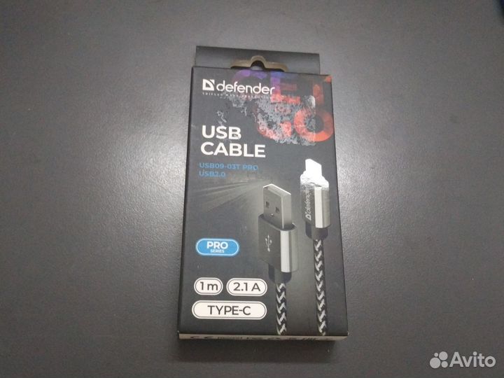 Кабель usb A type C длина 1 м 2.1 А