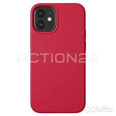 Чехол на iPhone 12 mini Silicone Case (красный)