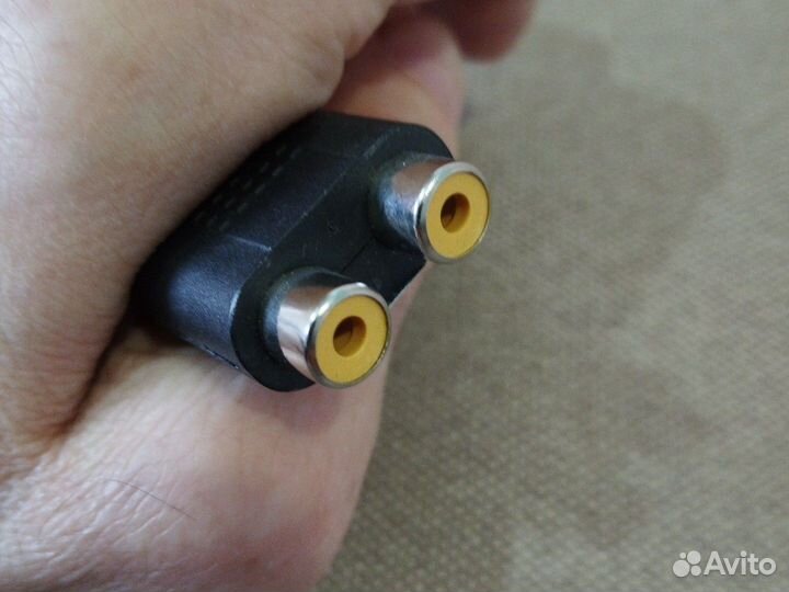 Переходник разветвитель 2*RCA гнездо - 1RCA штек